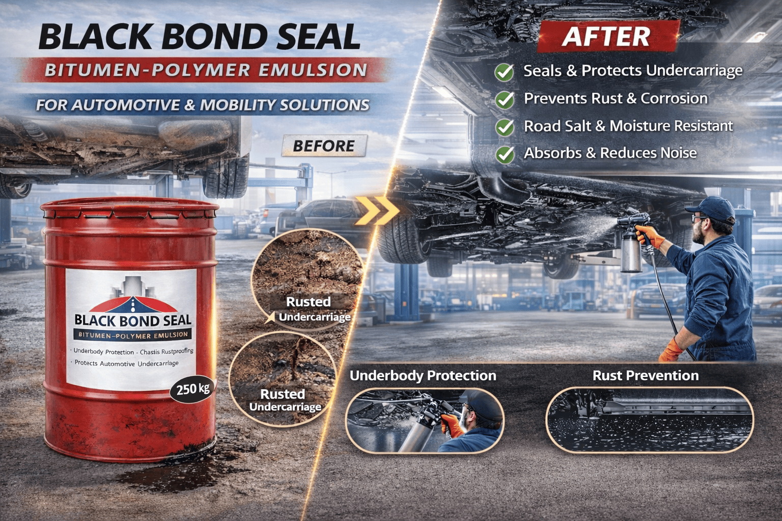 Black Bond Seal for Marine and Coastal Infrastructure