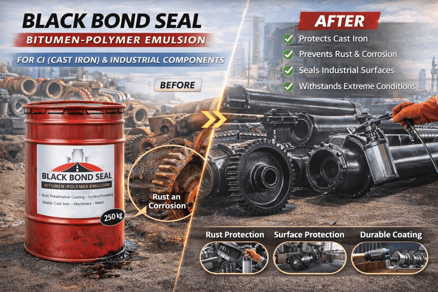 Black Bond Seal for Marine and Coastal Infrastructure